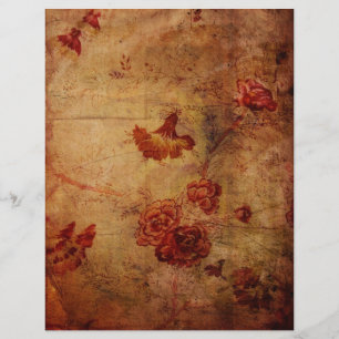 Grunge Red Carnation Wallpaper Pattern Scrapbook P
