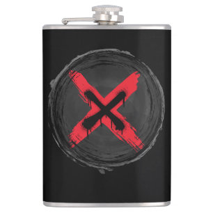Grunge Red Xpression Hip Flask