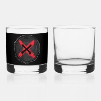 Grunge Red Xpression Whiskey Glass
