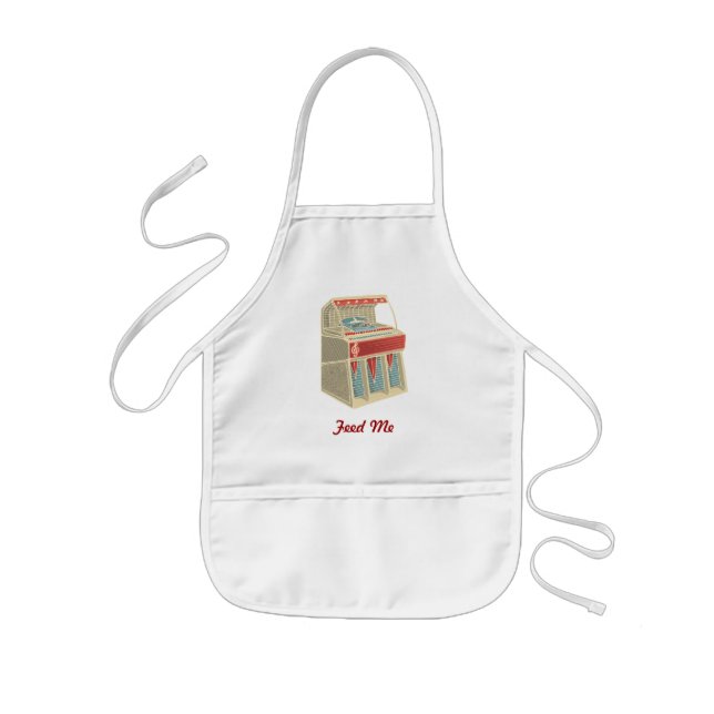 Grunge Retro Jukebox Kids Apron (Front)