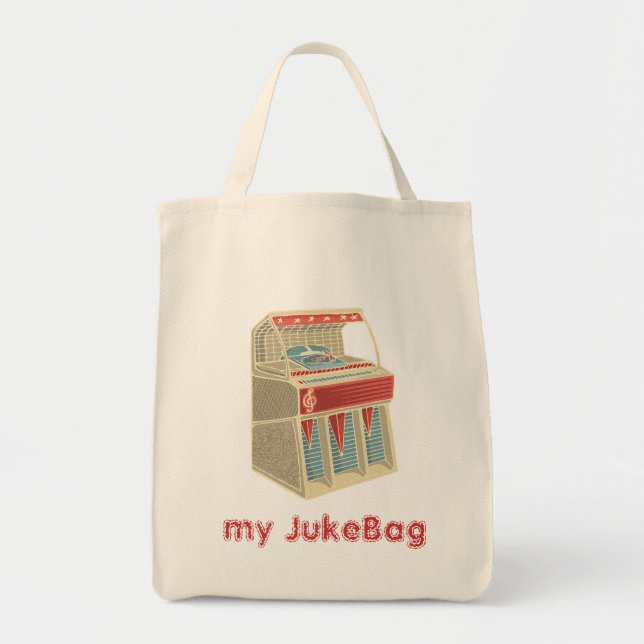 Grunge Retro Jukebox Tote Bag (Front)