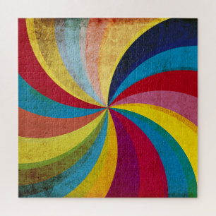 Grunge retro paper, colourful swirl background. jigsaw puzzle