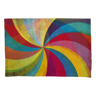 Grunge retro paper, colourful swirl background. pillowcase