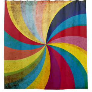 Grunge retro paper, colourful swirl background. shower curtain