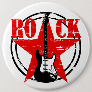Grunge rock 6 cm round badge
