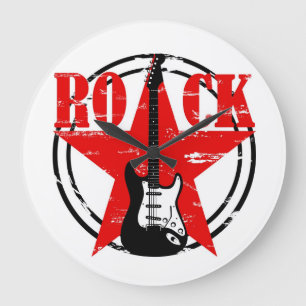 Grunge rock large clock