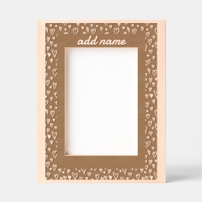 Grunge Romantic Hearts Border frame (Front)