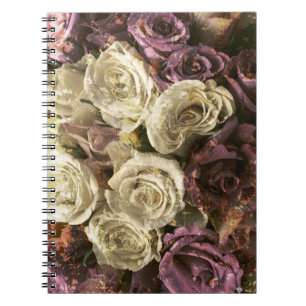 Grunge, roses, photo notebook