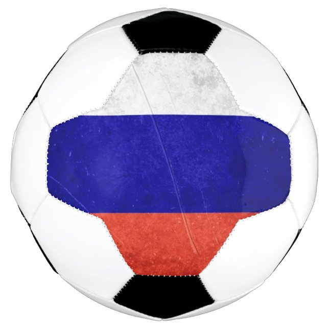 Grunge Russian Flag Soccer Ball (Front)