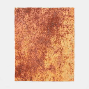 Grunge rusted metal texture, rust and oxidised met fleece blanket