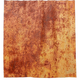 Grunge rusted metal texture, rust and oxidised met shower curtain