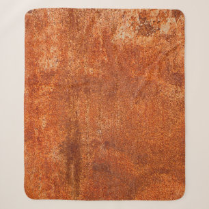 Grunge rusted metal texture. Rusty corrosion and o Sherpa Blanket