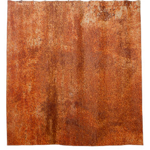 Grunge rusted metal texture. Rusty corrosion and o Shower Curtain