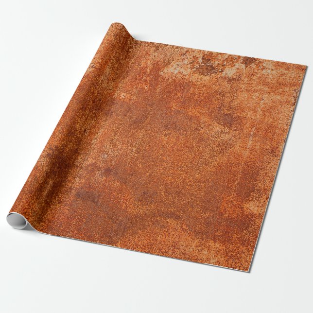 Grunge rusted metal texture. Rusty corrosion and o Wrapping Paper (Unrolled)