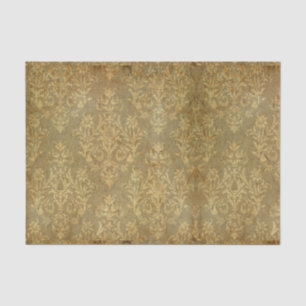 Grunge,rustic,damask,bronze,antique,victorian,chic Tissue Paper