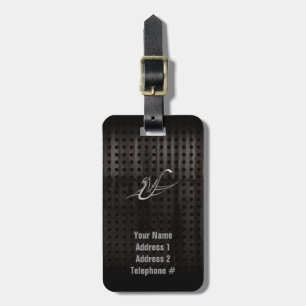 Grunge Saxophone Luggage Tag