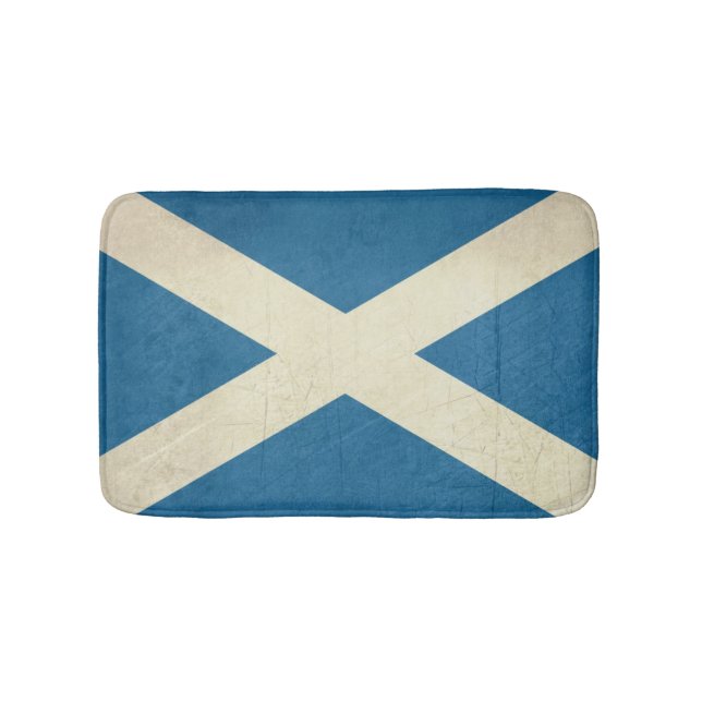 Grunge Scottish Flag Illustration Bath Mat (Front)