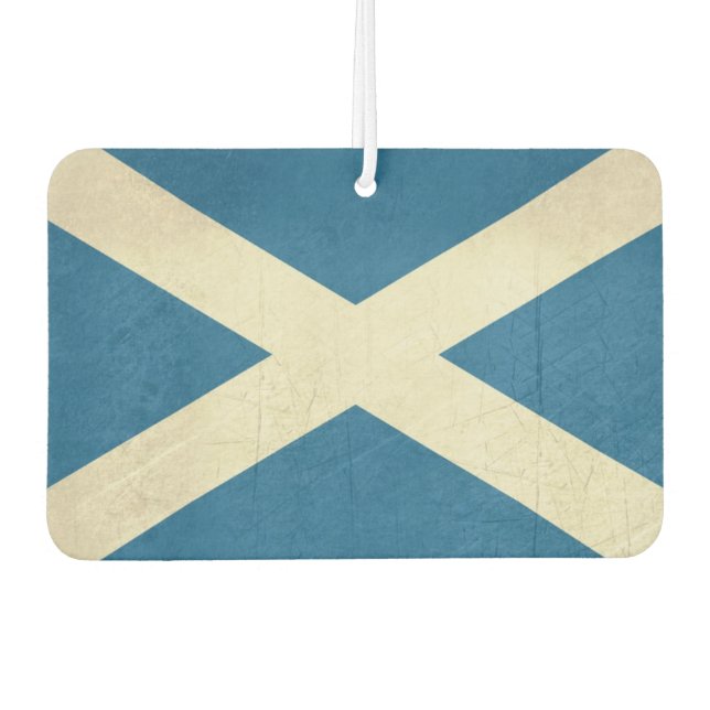 Grunge Scottish Flag Illustration Car Air Freshener (Front)