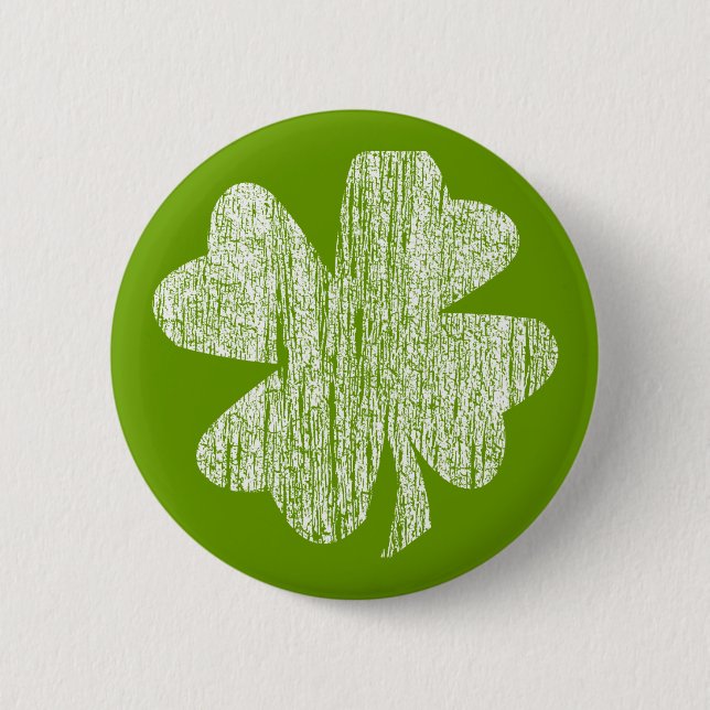 Grunge Shamrock 6 Cm Round Badge (Front)
