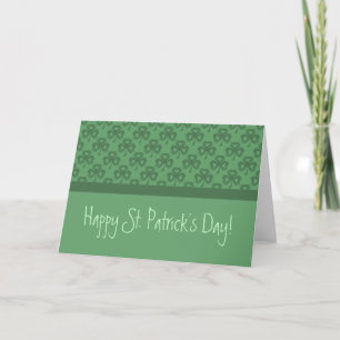 Grunge Shamrocks Greeting Card