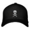 Grunge Skull and Crossbones Embroidered Cap
