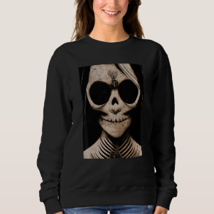 Grunge skull creepy smile grunge gothic sweatshirt