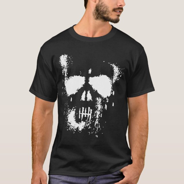 Grunge Skull (Dark) T-Shirt (Front)