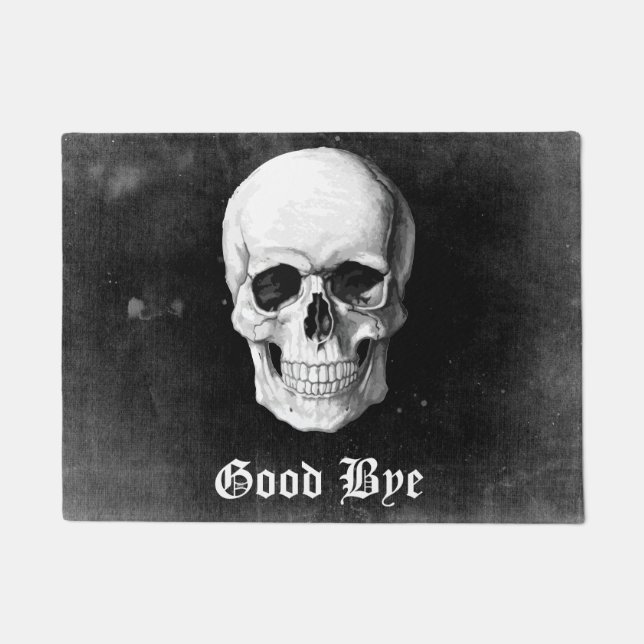 Grunge Skull Doormat (Front)