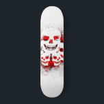 Grunge Skull Pattern Skateboard<br><div class="desc">Gothic laughing skulls printed on your skateboard.</div>