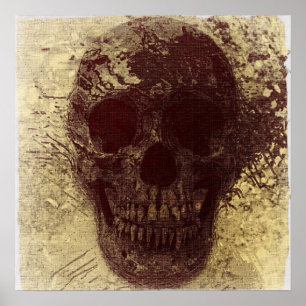 Grunge Skull Poster