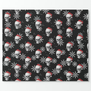 Grunge Skull Santa Wrapping Paper
