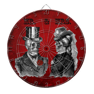 Grunge Skull Wedding & Anniversary Party Dartboard