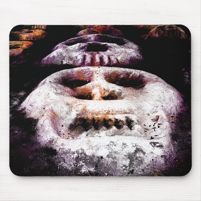 Grunge Skulls Mouse Pad (Front)