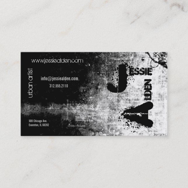 grunge snow business card (Front)