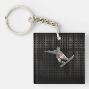 Grunge Snowboarding Key Ring
