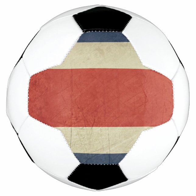 Grunge sovereign state flag of Costa Rica Soccer Ball (Front)