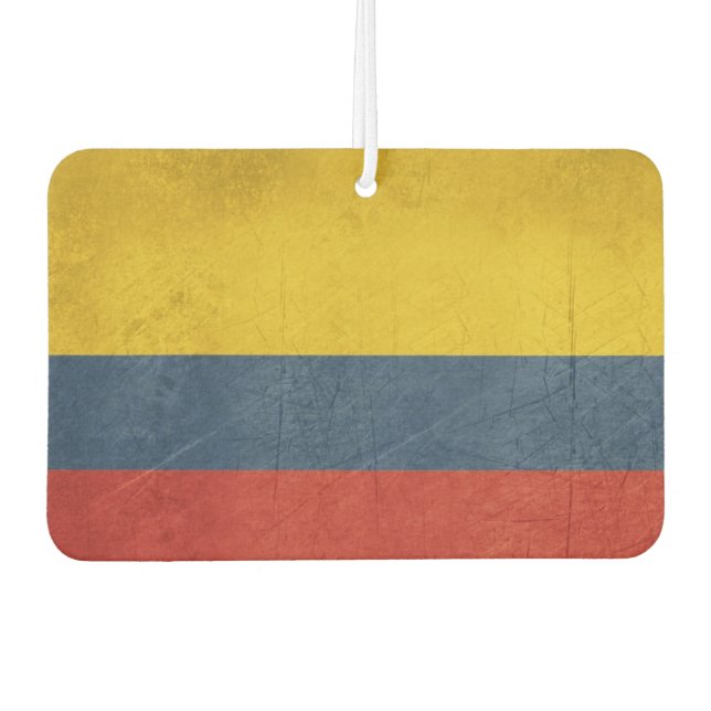 Grunge sovereign state flag of country of car air freshener (Front)