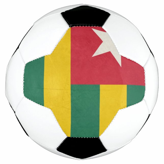 Grunge sovereign state flag of country of Togo Soccer Ball (Front)