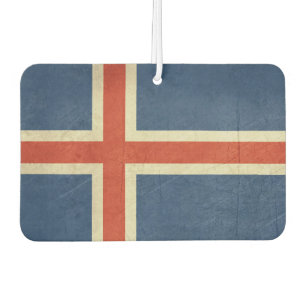 Grunge sovereign state flag of Iceland Car Air Freshener