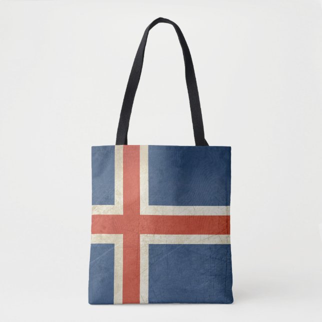 Grunge sovereign state flag of Iceland Tote Bag (Front)