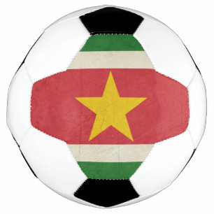 Grunge sovereign state flag of Suriname Soccer Ball