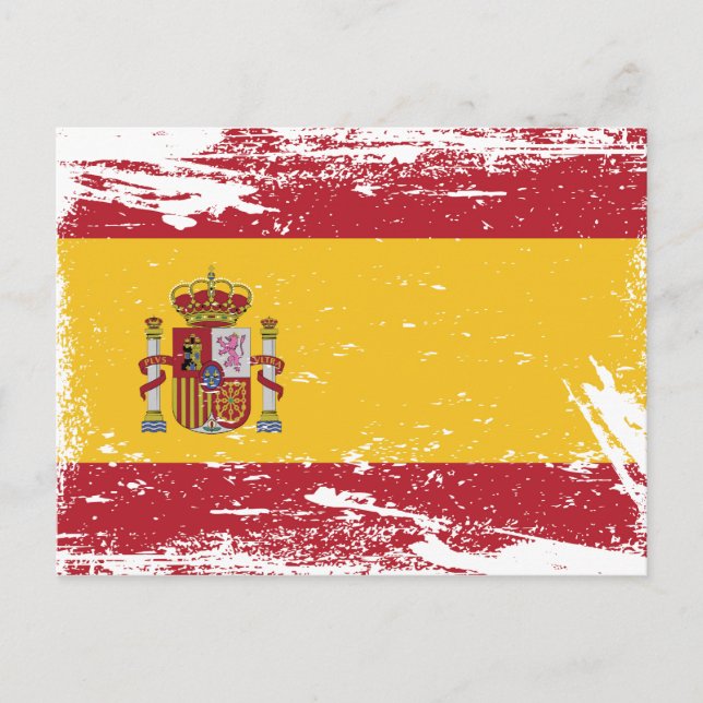 Grunge Spain Flag Postcard (Front)