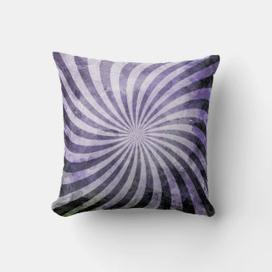 Grunge Spiral Burst Cushion