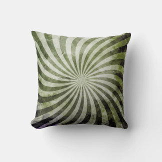 Grunge Spiral Burst Cushion
