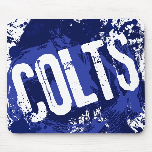 GRUNGE & SPLATTER COLTS MOUSE PAD (Front)