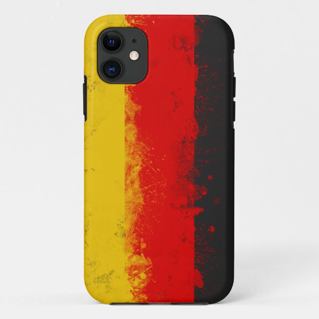 Grunge Splatter Painted Flag of Germany Case-Mate iPhone Case (Back)