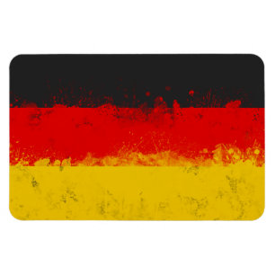Grunge Splatter Painted Flag of Germany Magnet