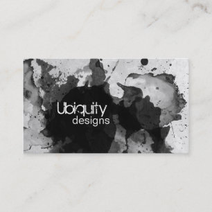 grunge splatters business card