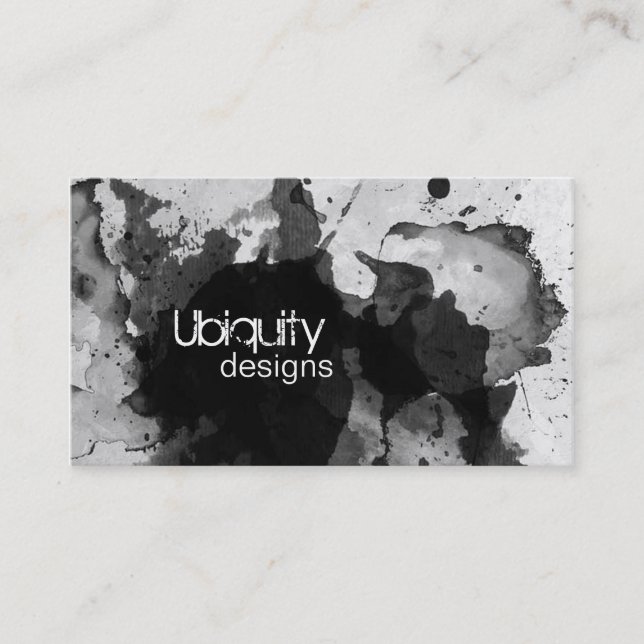 grunge splatters business card (Front)