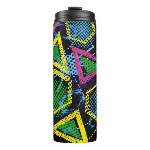 Grunge sport pattern, children's design. thermal tumbler